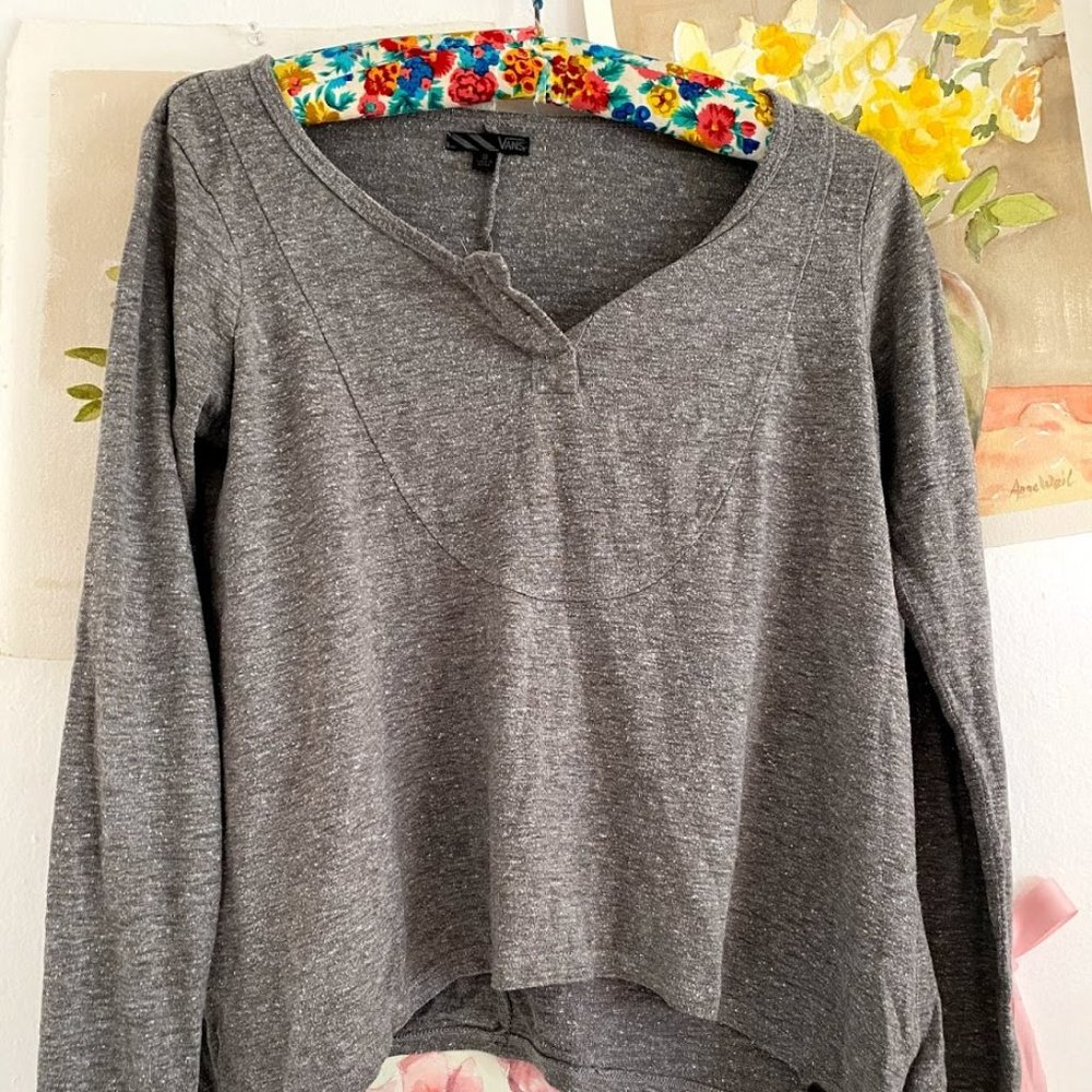 Vans Longsleeve w/ Flowing Asymmetrical Hem